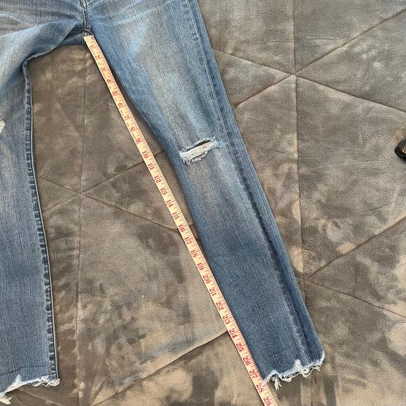 Madewell 9" High-Rise Skinny Jeans Size 25 Distressed Raw Hem - Picture 16 of 16